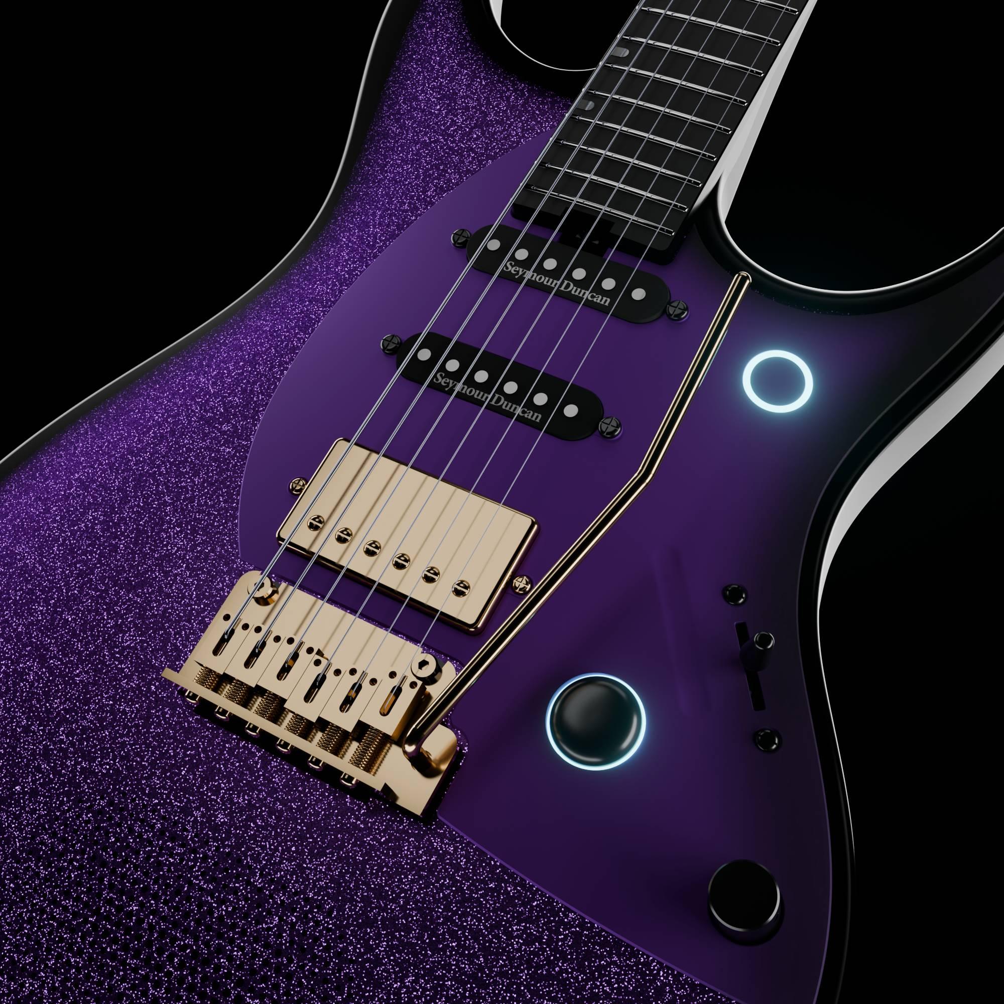 Enya Inspire Pro AL Smart Electric Guitar In Galactic Purple